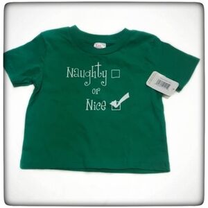 Christmas Toddler Naughty or Nice Tee Shirt-3T